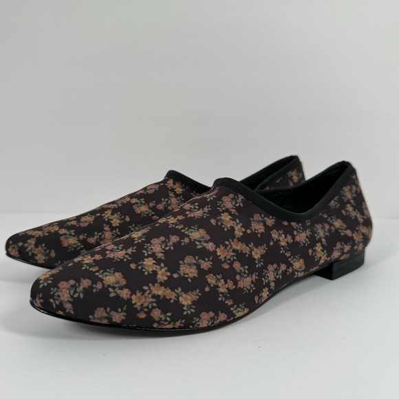 Lori Goldstein Collection Sasi Stretch Knit Slip On Flat, Black Floral Size 8.5 - Picture 3 of 7